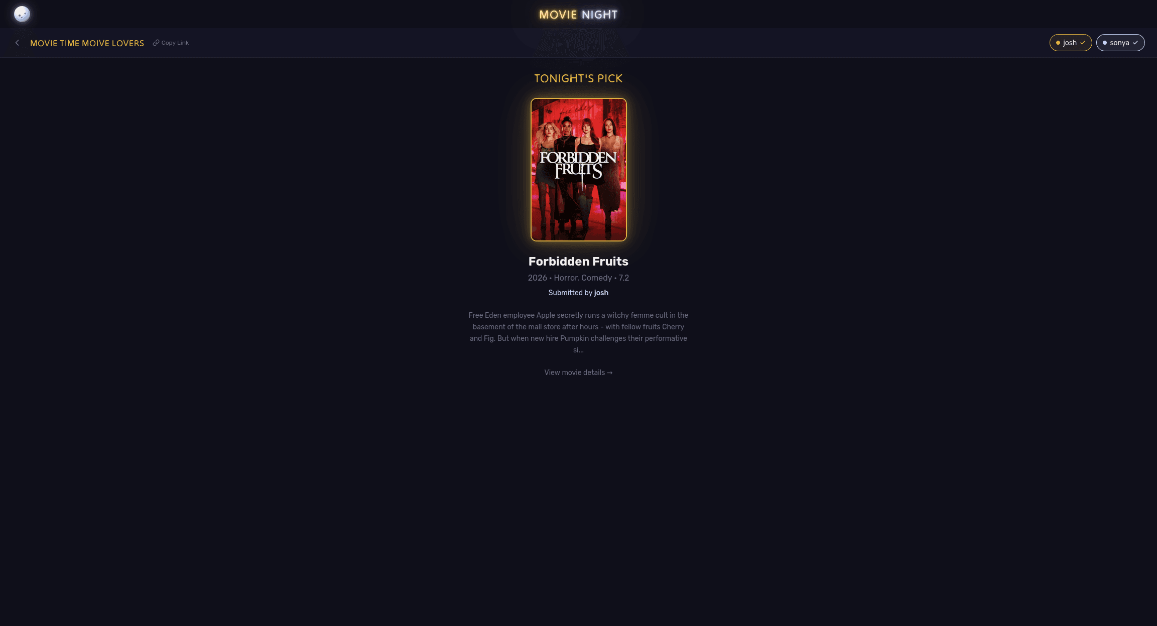 Pick event — Nominations streaming in, ready flags flipping